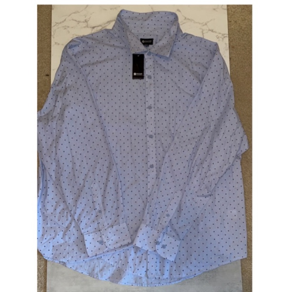 NWT MENS Glacier Blue Haggar Clothing Button Down Shirt - Picture 3 of 5
